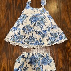 Baby floral dress and bloomers